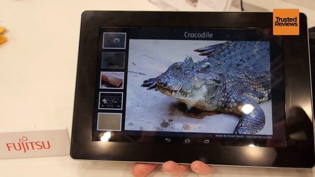 Fujitsu Haptic Sensory Tablet First Look at MWC 2014 смотреть онлайн