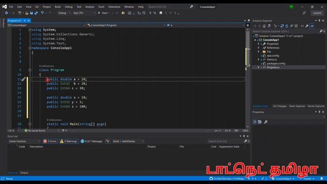 Visual Studio Tips : Box Selection in Visual Studio | DotNet Tamizha | Tamil смотреть онлайн