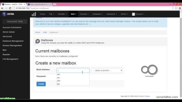 How To Create Email MailBox User Account in Sentora Free Web Hosting Control Panel смотреть онлайн