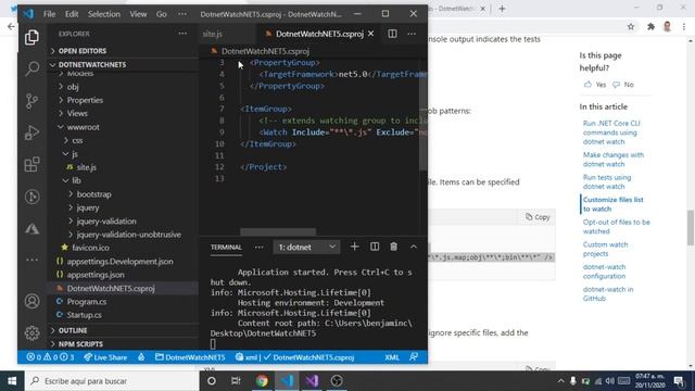Que hay de NUEVO en ASP.NET Core .NET 5 dotnet watch vs ViewCompilation y Auto Refresh Visual Studi смотреть онлайн