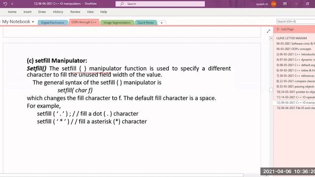 06-04-2021 C++ Formatting IO using Standard IO Manipulators with Example Programs смотреть онлайн