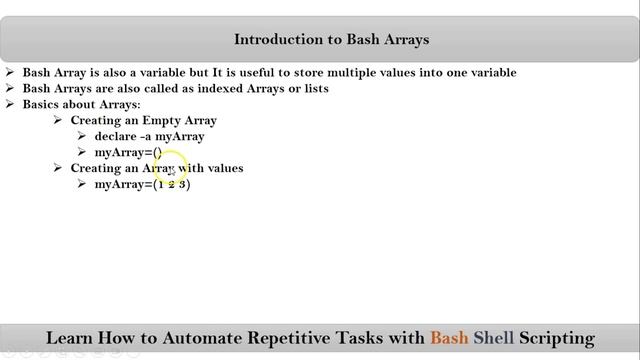 Section-7: Video-1: Arrays : Introduction to Bash Arrays | VRTechnologies | By NarendraP смотреть онлайн