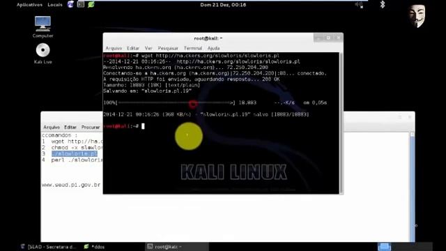 Como Fazer Um Ataque derrubar um site DDOS Sem erro Kali Linux 2015 смотреть онлайн