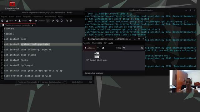 Instalar impressora no Debian e derivados - alternativa 2 (mais completa) смотреть онлайн