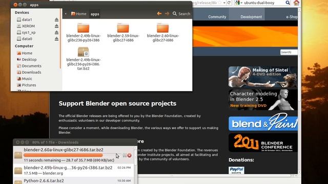 ubuntu-blender 260 : lazy install смотреть онлайн