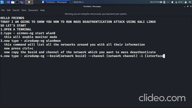 Mass Deauthentication Attack Using Kali Linux смотреть онлайн
