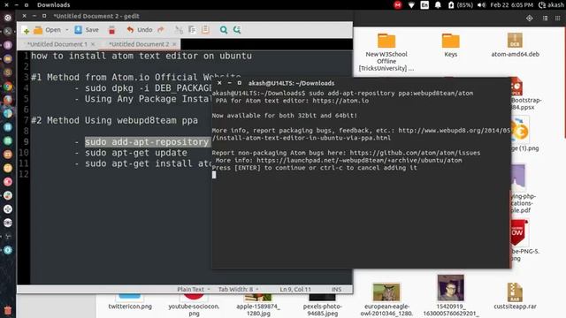 How to install Atom text editor on Ubuntu/Linux смотреть онлайн