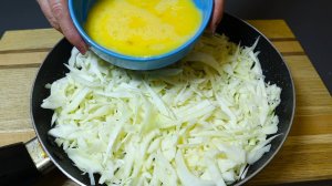Капуста с яйцами вкуснее мяса! Мало кто так готовит капусту. Невероятно вкусно.