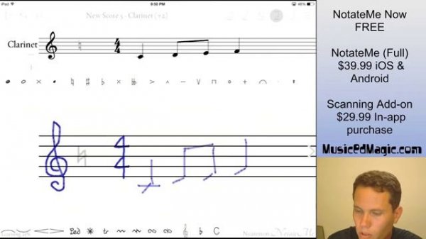 NotateMe Music Notation App Review for iOS and Android