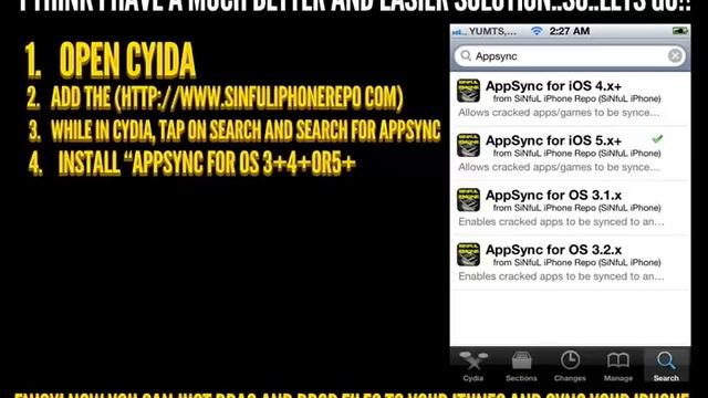 How To Install AppSync from Cydia Without Hackulous смотреть онлайн