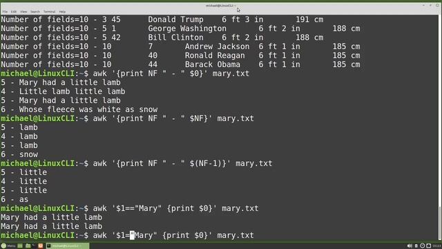Linux Command Line (43) awk pt1 смотреть онлайн