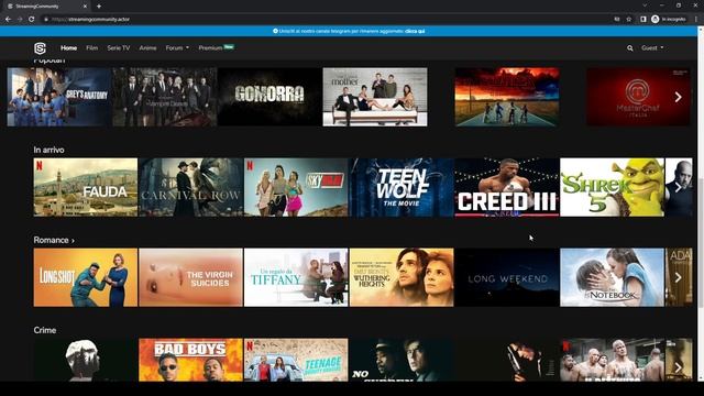 Streamingcommunity: nuovo indirizzo aggiornato 2024 con guida смотреть онлайн