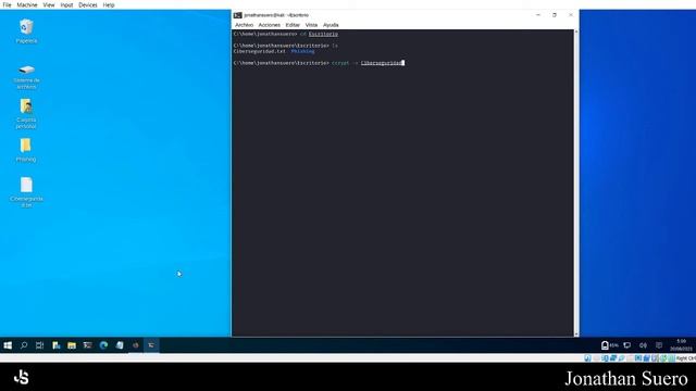 Encriptar y Desencriptar un archivo en Kali Linux - Jonathan Suero смотреть онлайн