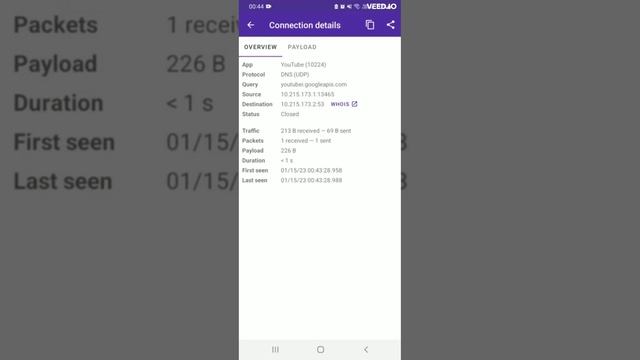 Assignment Lab 3 : Intent Sniffer Using PCAPdroid