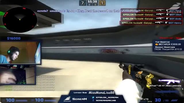 ScreaM (G2) playing CS:GO Aim botz shooting training смотреть онлайн