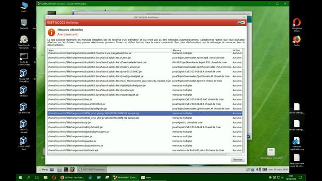 ESET NOD32 Linux (mint)/ test VIRUS folder .Zip/ tuto FR смотреть онлайн