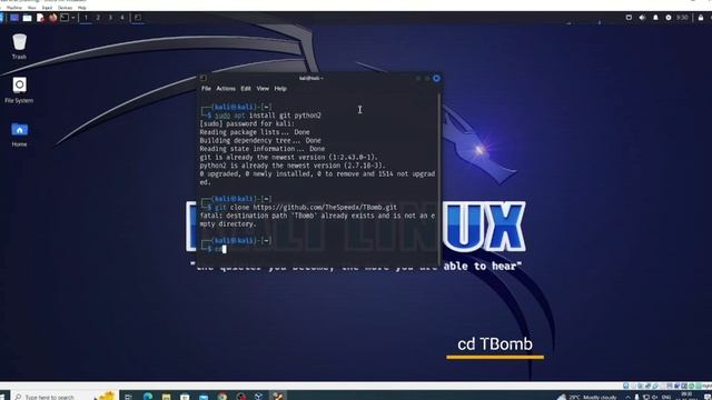 Sms Bomber using Kali Linux || Ethical Hacking || MK CREATIONS KARTHIK смотреть онлайн