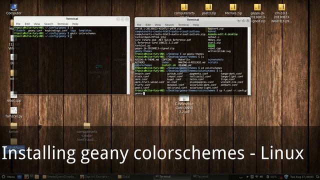Installing Geany colorschemes - Linux смотреть онлайн