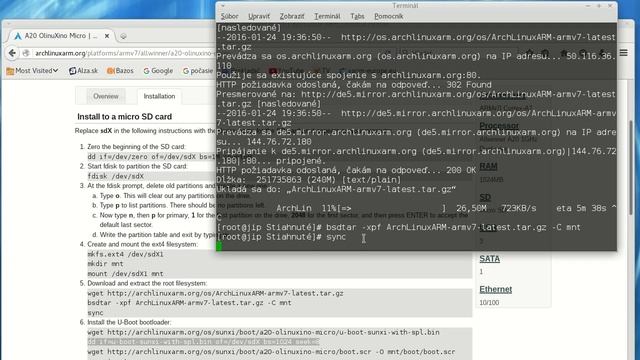 Olimex - Creating Bootable MicroSD Card ArchLinux