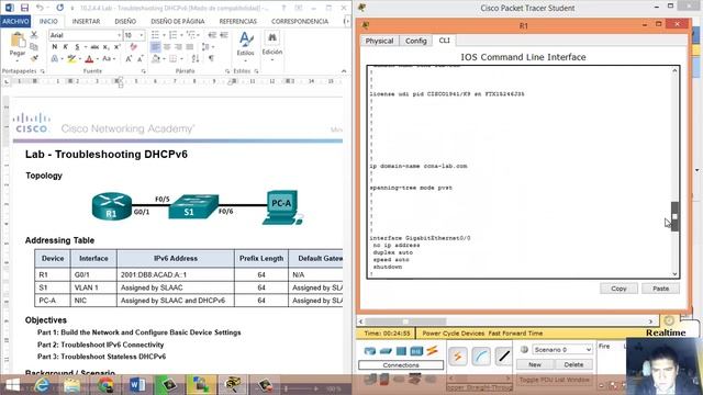 10.2.4.4 Lab - Troubleshooting DHCPv6 смотреть онлайн