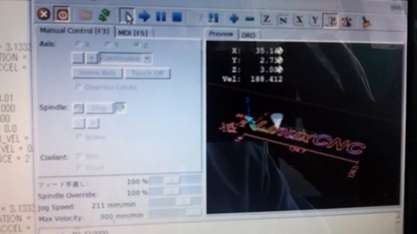 Linux-CNC.arduino軸駆動テスト