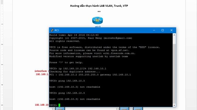 Bài 14 Tìm hiểu VLAN, Trunk Hướng dẫn thực hành смотреть онлайн