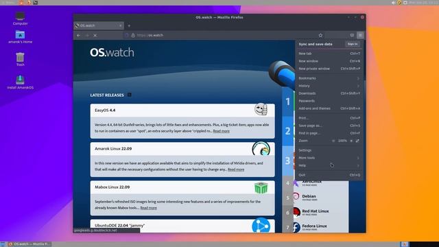 Amarok Linux 22.09 • Quick walk-through • os.watch смотреть онлайн