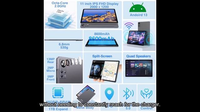 2023 newest 11 inch tablet android 13 review: powerful performance and stunning display смотреть онлайн