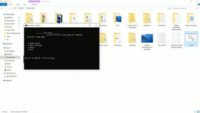 Starwars on cmd Offline смотреть онлайн