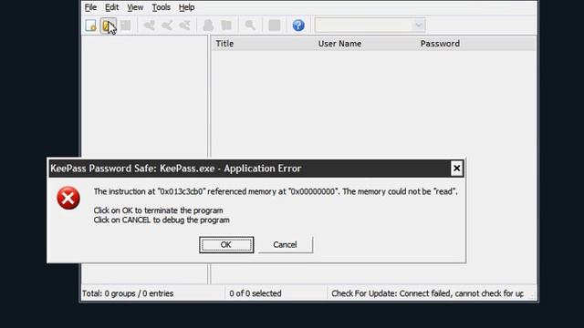 KeePass Error смотреть онлайн