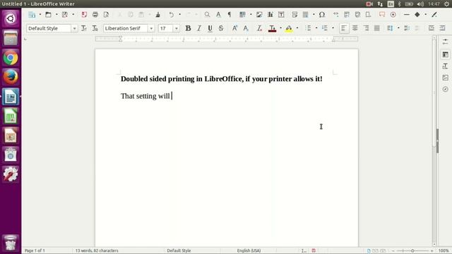 How to double side print in LibreOffice on Ubuntu 16.04 смотреть онлайн