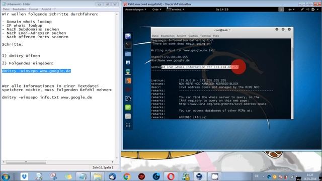 Kali Linux - Dmitry смотреть онлайн