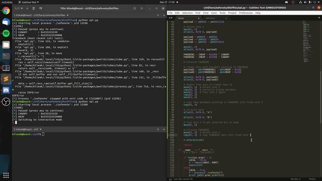 Harekaze - Safenote (Heap, TCache libc-2.32) смотреть онлайн