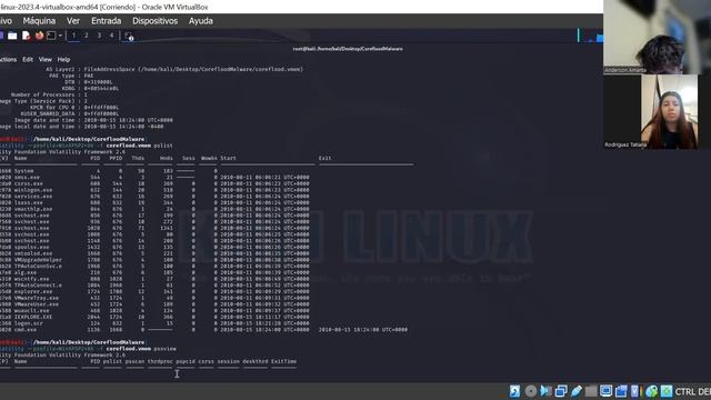 DUMP de la memoria utilizando el framework Volatility en Kali Linux смотреть онлайн