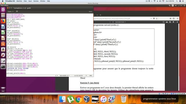 La programmation système sous Linux: Semaphore et ordonnancement des threads смотреть онлайн