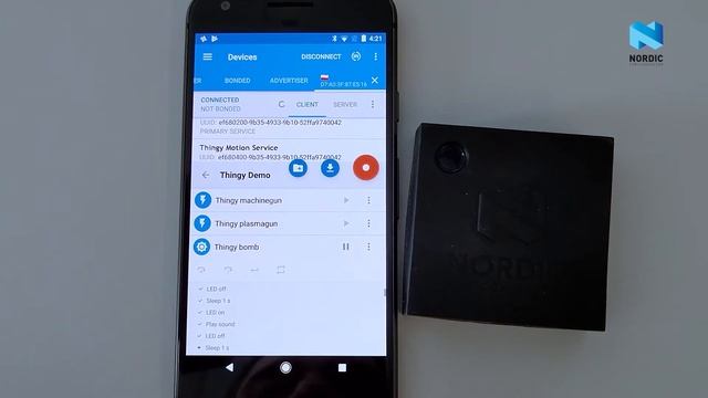 Nordic Thingy + nRF Connect for Mobile macros demo: BOOM смотреть онлайн