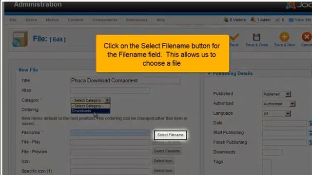 How to add the Phoca Download Manager in Joomla 2.5 смотреть онлайн