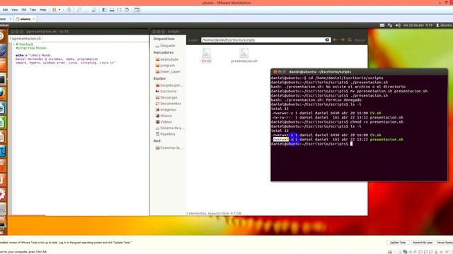 1. Presentacion, C.V Shell Scripting V2. Tutorial-Linux-CHMOD-LS-MV смотреть онлайн
