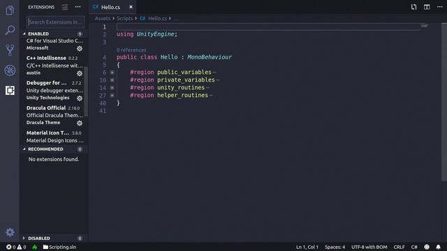 Visual Studio Code SetUp for Unity3d in Linux смотреть онлайн