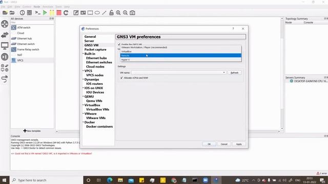 Integrate GNS3 VM On ESXi