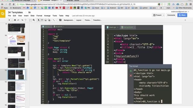 Golang Templates - Golang Web Pages смотреть онлайн
