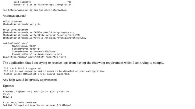 rsyslog with TLS смотреть онлайн