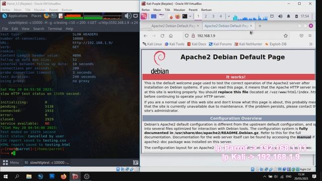 Slowhttptest (DOS Attack) VS FIREWALL || how to use смотреть онлайн