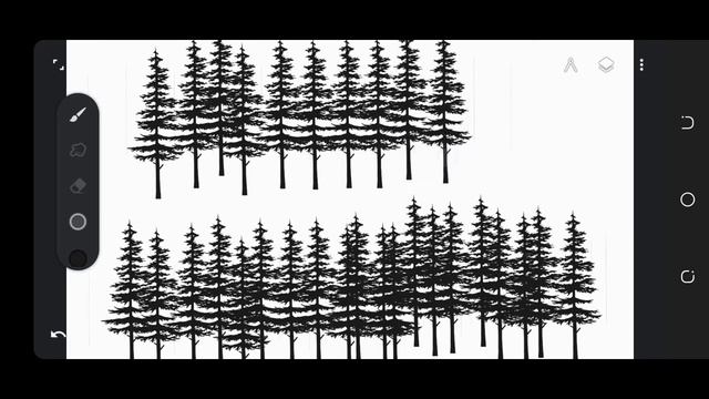 How to make pine tree brush in infinite painter| how to make any tree brush | Brush editing video смотреть онлайн