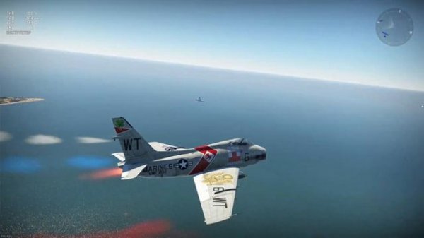 Посадка FJ-4B VMF-232 на авианосец в War Thunder