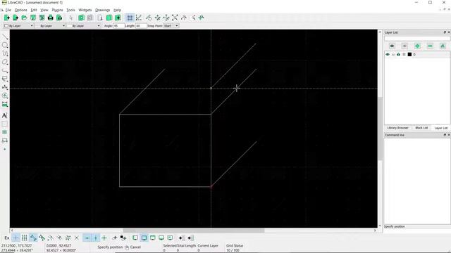 LibreCAD How To Draw Line Tutorial смотреть онлайн