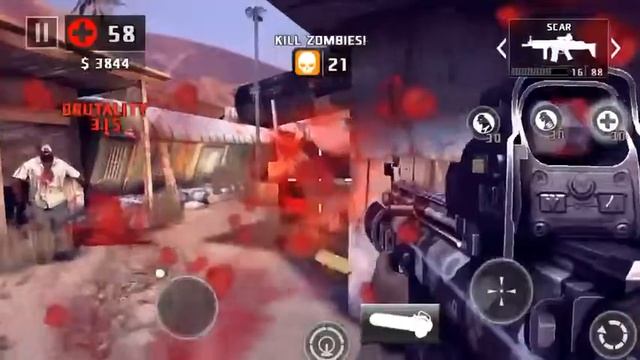 Dead trigger 2 scar & crossbow gameplay level 57 iOS on hard TDU 50+ смотреть онлайн