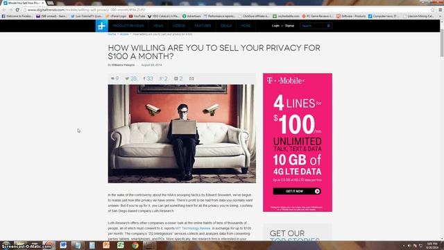 Sell Your Privacy For $100 Per Month? смотреть онлайн