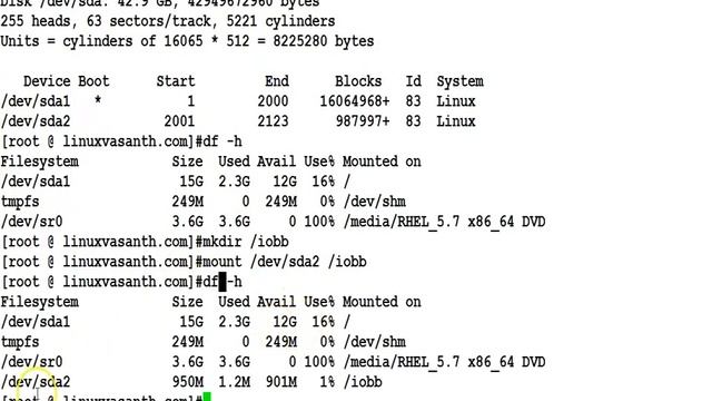 How to Mount and Unmount a FileSystem in Linux(RedHat) смотреть онлайн