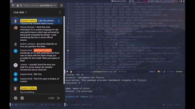 System Crafters Live! - So you've installed GNU Guix, now what? смотреть онлайн